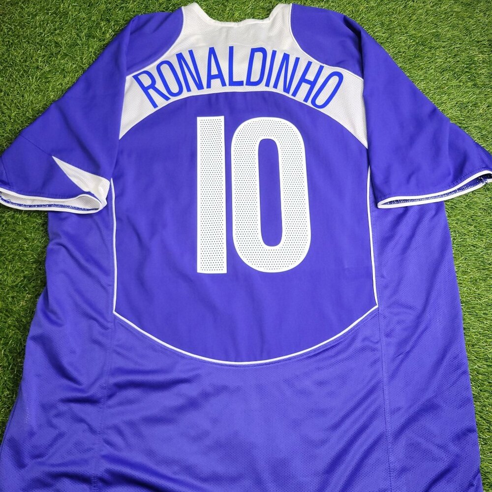 Ronaldinho Nike Brazil 2004 Away Soccer Jersey Shirt XL